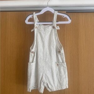 Zara Cream Overalls Relaxed Fit